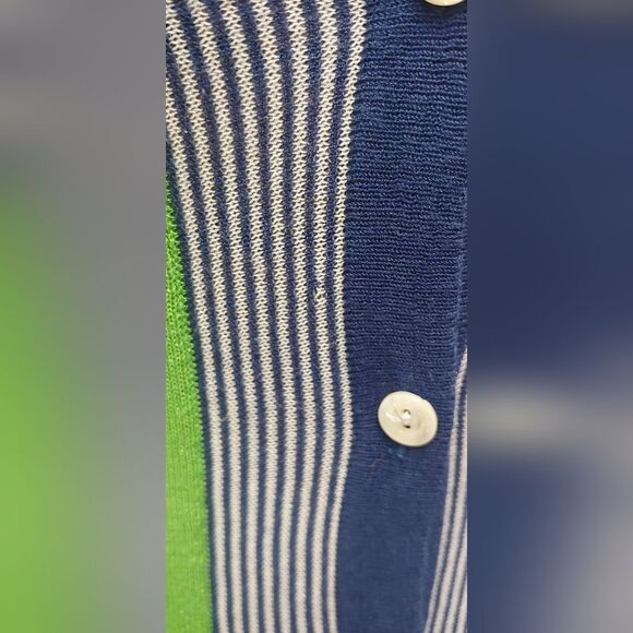 Trina Turk Lightweight Button Down V-Neck Cardigan Sz Missing 17" PTP Small - Picture 14 of 14